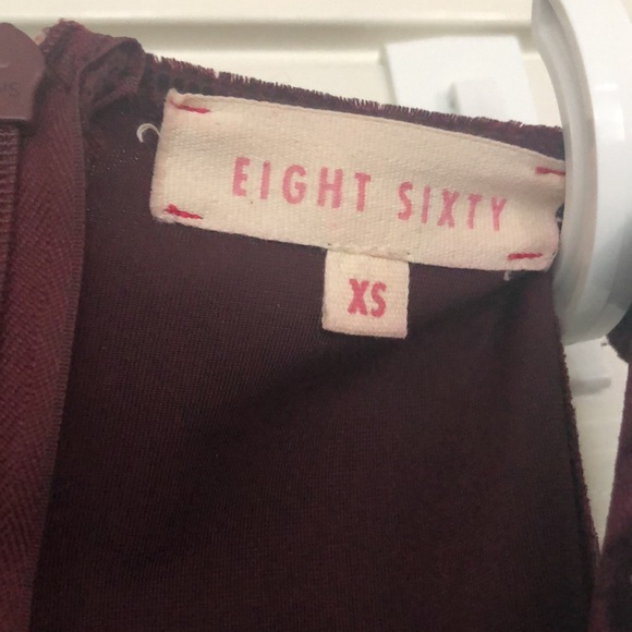 Deep Cut Purple Velvet Dress - Picture 2 of 4